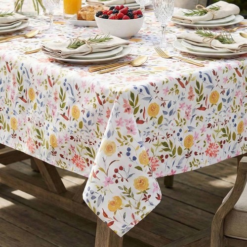 Table cover floral pvc - floral,