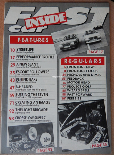 Fast car november 1988 - car,