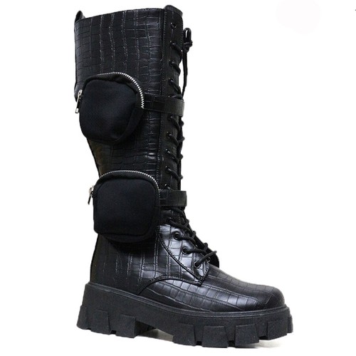 Ladies punk goth chunky winter - chunky,