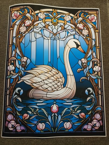 Art nouveau swan poster - nouveau,
