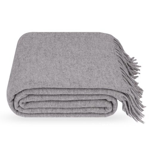 Grey 140x210throw 100%Merino