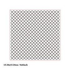 Embossing Folder - 6" x 6" - LATTICE - DIAMOND Grid Pattern - BACKGROUND