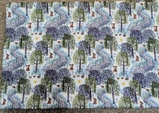 5.8 metres of Lewis & Irene Bluebell Wood re-loved - Bluebell wood on cream