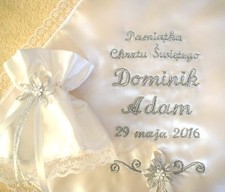 personalised baby christening/baptism robe set. szatka do chrztu