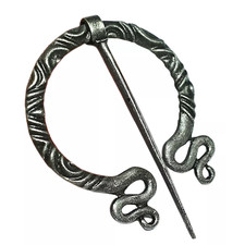 Snake Shawl Pin Viking Brooch Cloak Clasp Norse Medieval Penannular Jewellery 