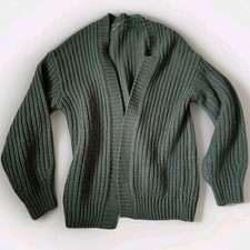 Khaki green soft knitted warm