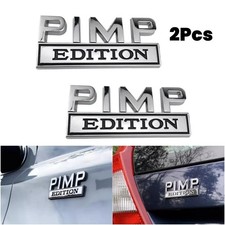2Pcs 3D PIMP EDITION Emblem