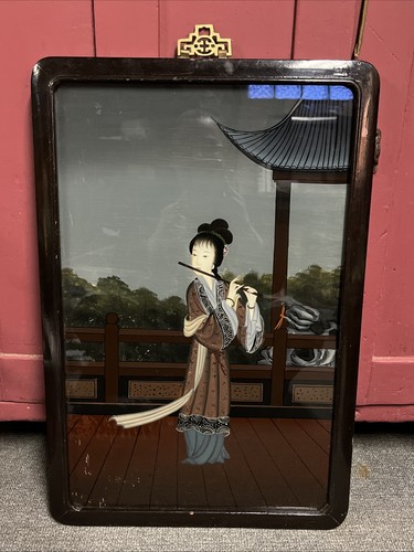 Vintage chinese reverse glass - vintage,