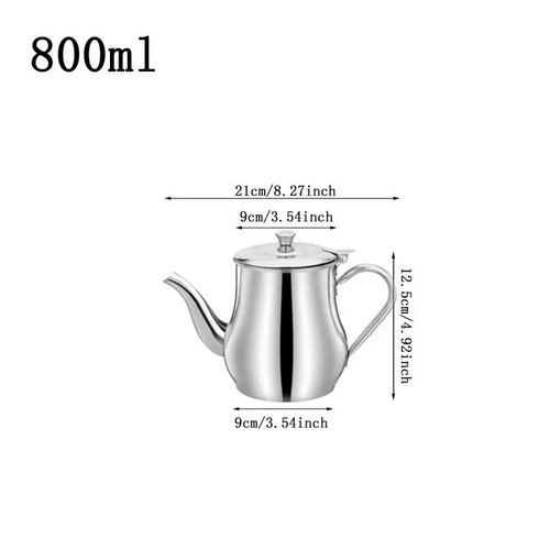 Stainless steel metal teapot - metal,