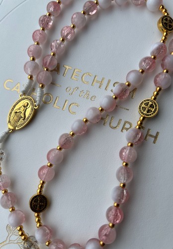 Handmade ornate green pink and - handmade,