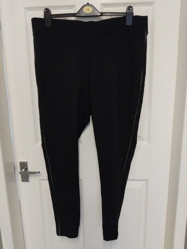 Black stretch trousers - black,