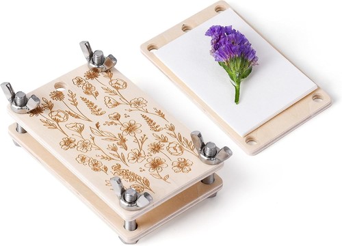 Effortless wooden flower press - flower,
