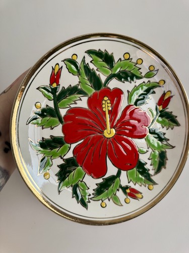 Vintage greek handmade plate - vintage,