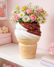 Ice cream cone flower - ice,