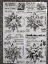 Acrylic Stamps Christmas Snowflakes 4 x A5 Sheets with images and callouts