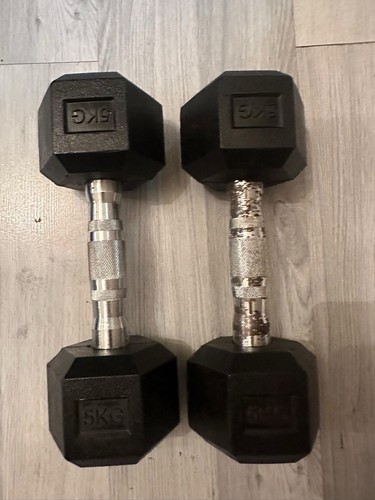 Hex dumbbell 5kg pair - hex,
