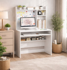 Computer Desk Hutch Keyboard