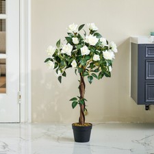 Large Artificial Rose Tree In