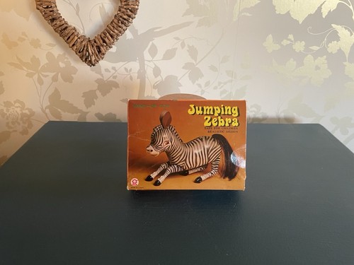 Vintage toy jumping zebra wind - vintage,