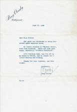 Bing Crosby signed letter and
