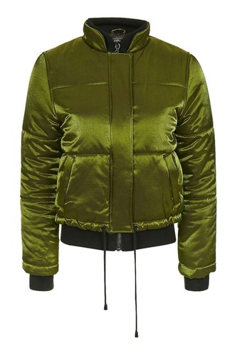 Topshop shiny satin puffer - shiny,