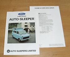 Ford Transit Auto Sleeper Motorhome Brochure Leaflet 1976