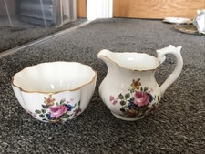 Vintage China Sugar Bowl And Matching Creamer,