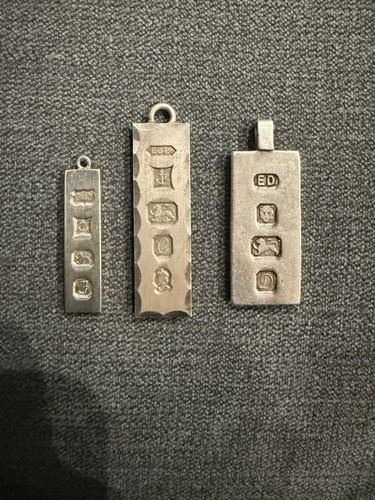Set three silver - silver, ingots