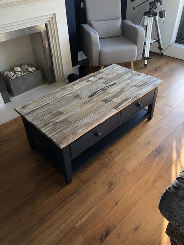 Coffee table wood navy - coffee,