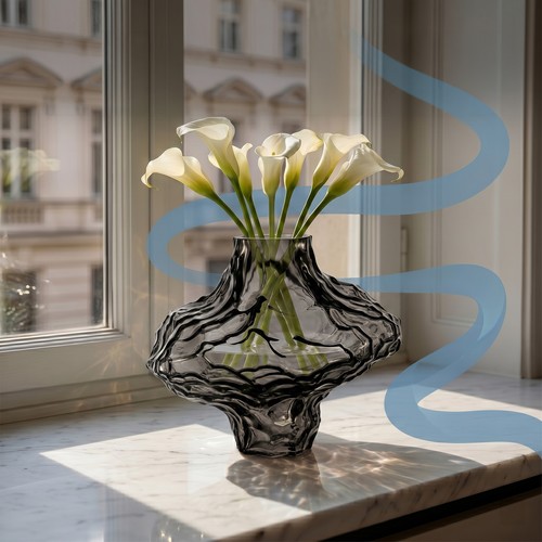 Glass vase for flowers - flowers, –