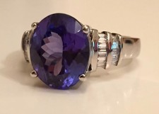 Tanzanite and Diamond Platinum
