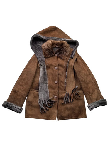 Vintage real sheepskin coat - real,