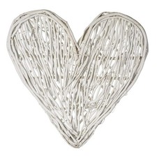Medium Wicker White Heart