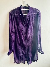 Laura Ashley Purple lace sheer