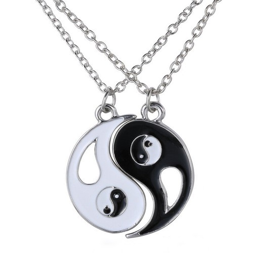Stainless steel yin yang - yin,