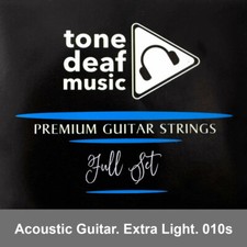 ACOUSTIC GUITAR STRINGS Extra Light Gauge 010 – 048 bronze wound 6 string steel