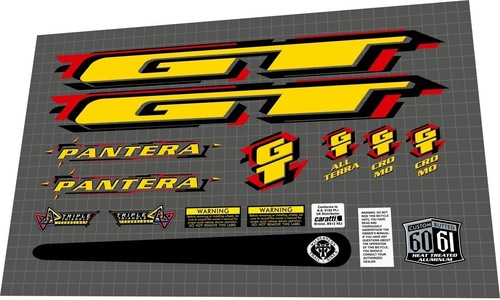 1998 pantera yellow decal - pantera,