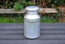Vintage old aluminium milk churn milk can milkchurn pot / 2.5 Ltr - FREE POSTAGE