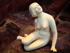 Figurine Bathing Beauty Sexy Naked Art Deco-German Style Art Nouveau Style Porce