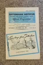 Tottenham Hotspur programme v Blackpool 1961  - Jimmy Greaves debut