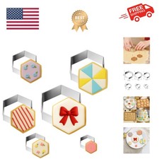 6PCS Hexagon Cookie Cutter