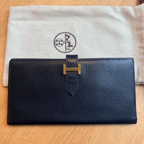 Hermes bearn wallet black - hermes,