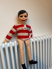 WILLIE TALK 24" Creepy Ventriloquist Dummy Doll Lenticular Eyes Halloween Prop