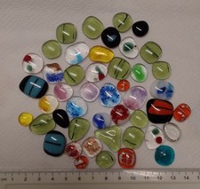 fused glass cabouchons 100g Bullseye Glass 90COE various sizes and shapes ref.2