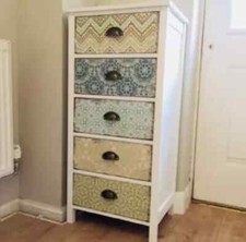 Shabby chic tallboy white - shabby,