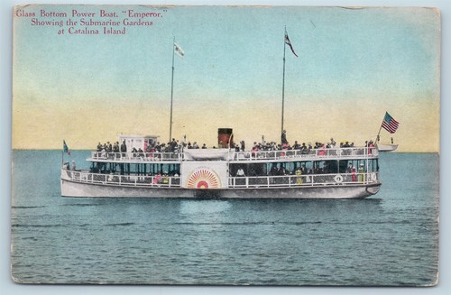 Postcard glass bottom boats - glass,