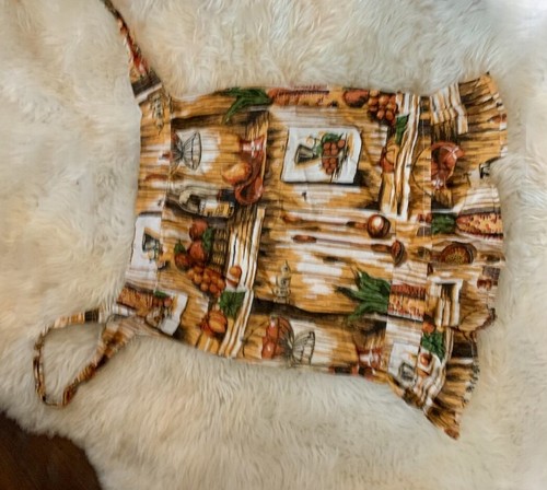 Vintage 1960s half apron pinny - half,