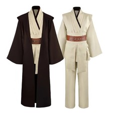 Obi Wan Kenobi Men'S Costume Robe Adult Male Jedi Knight Tunic Costume Hooded Un