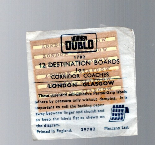 Hornby dublo london glasgow - dublo,