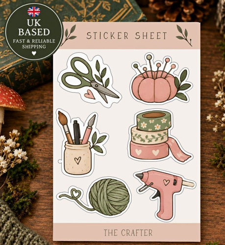 Crafting multicolour sticker - crafting,